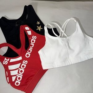 Athleta girl, spiritual gangster, adidas sports bra bundle girls size 12/14.